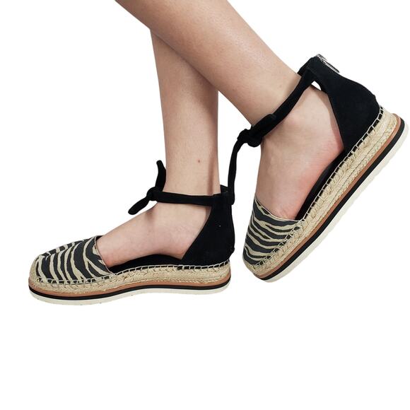 Vince Camuto Binadee Women's Zebra Platform Espadrille Shoes Size 8.5 M - Picture 1 of 11